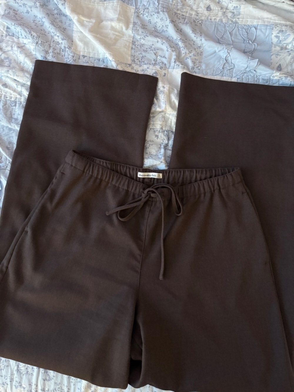 Brown Drawstring Pants - Picture 4 of 5